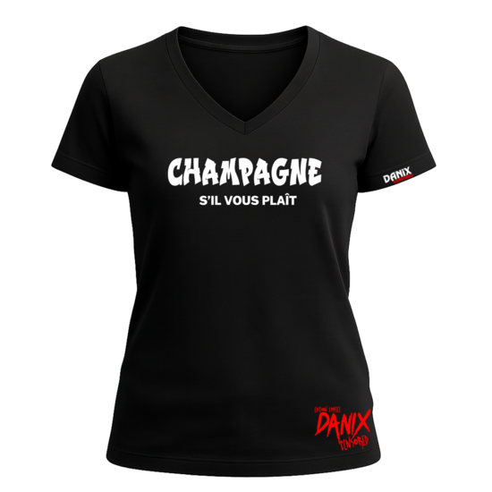 Tshirt Champagne s'il vous plait [DANIX CENSORED]